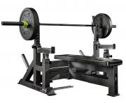 PRIMAL STRENGTH -  Pro Series Adjustable Olympic Bench With Spotter & Platform